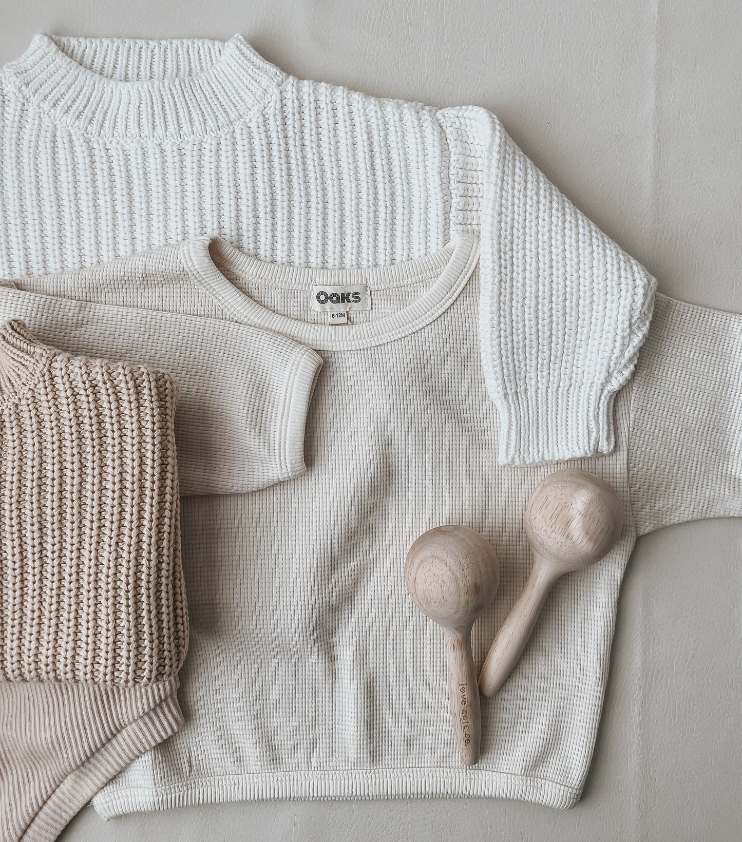 Waffle knit pullover