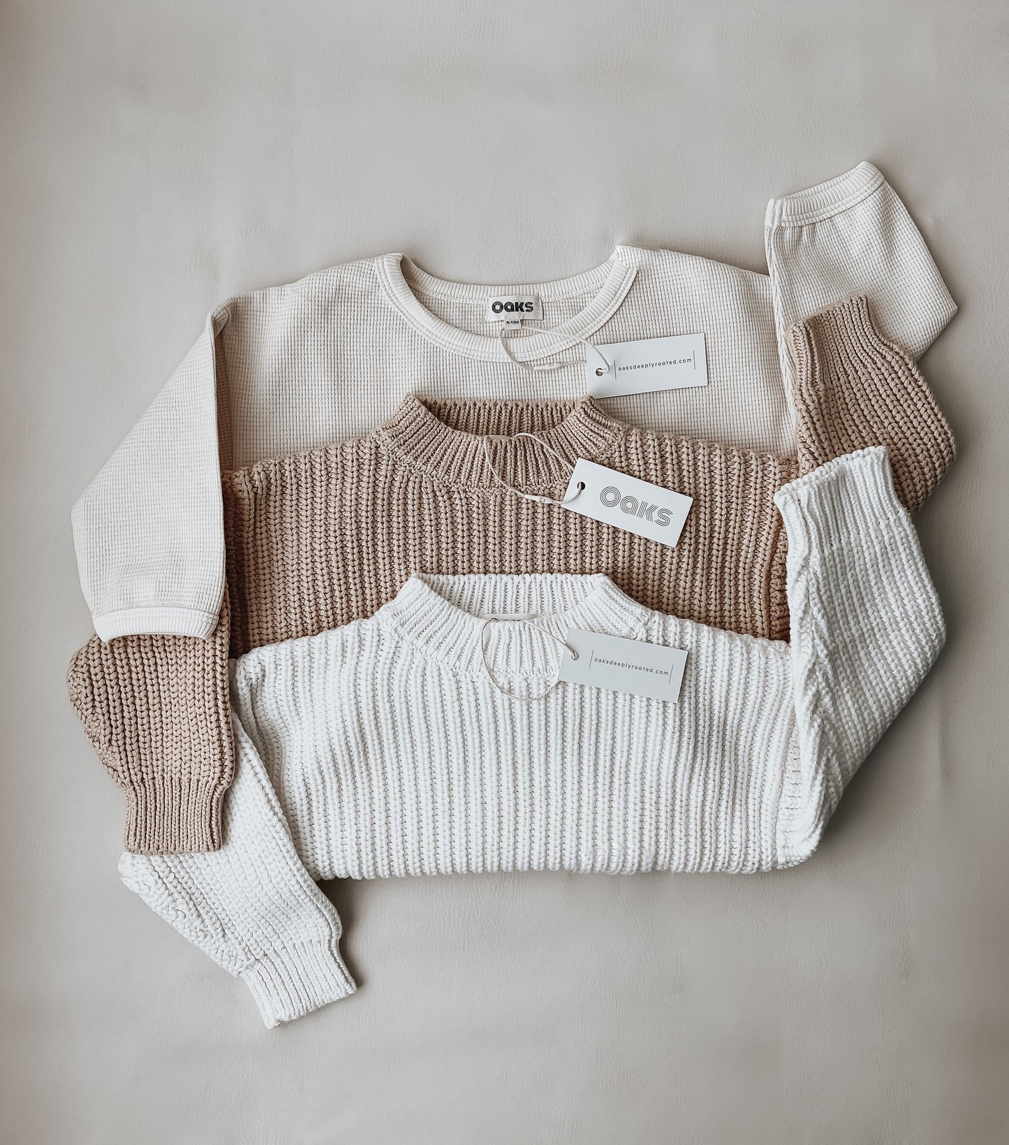 Waffle knit pullover