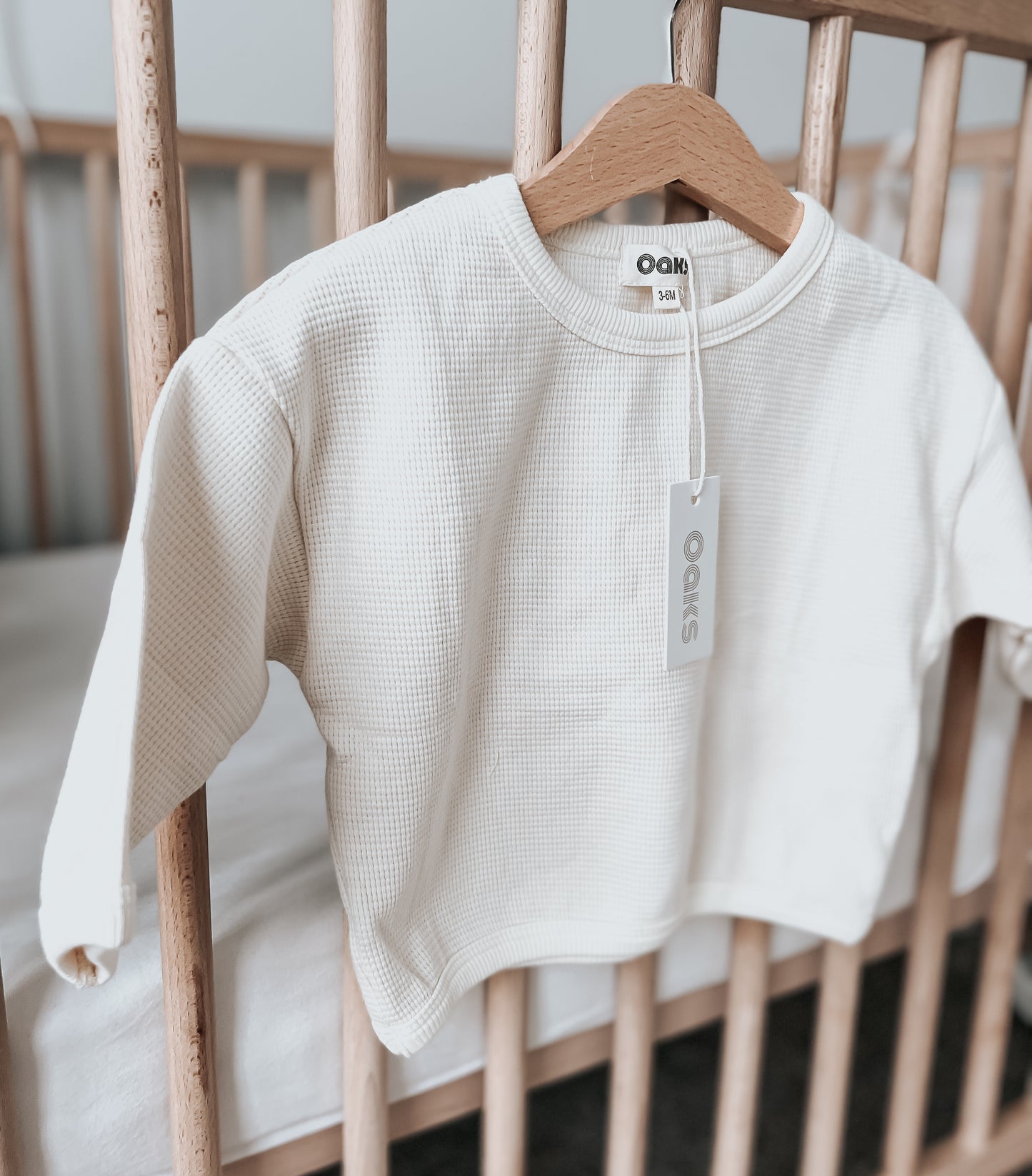 Waffle knit pullover